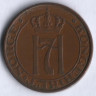 Монета 5 эре. 1940 год, Норвегия.