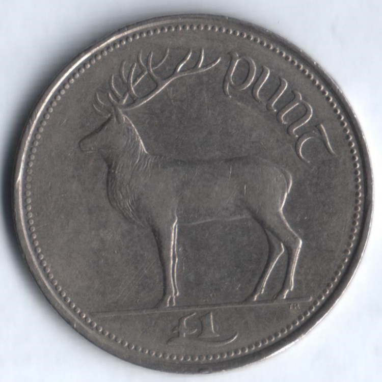 Монета 1 фунт. 1995 год, Ирландия.