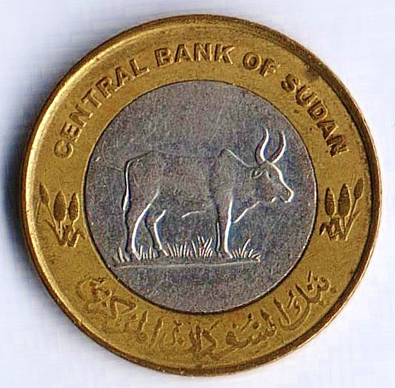 Монета 20 пиастров. 2006 год, Судан.