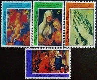 Набор марок (4 шт.). "Рождество". 1978 год, Теркс и Кайкос.