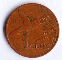 Монета 1 цент. 1978 год, Тринидад и Тобаго.