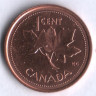 Монета 1 цент. 2002 год, Канада.