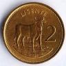 Монета 2 лисенте. 1979 год, Лесото.