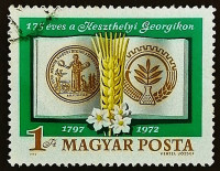 Почтовая марка. "175-летие Георгикона в Кестхее". 1972 год, Венгрия.
