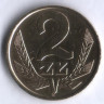 Монета 2 злотых. 1977 год, Польша.