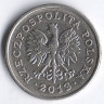 Монета 1 злотый. 2013 год, Польша.