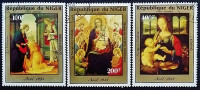 Набор почтовых марок (3 шт.). "Рождество`1984". 1984 год, Нигер.