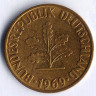 Монета 10 пфеннигов. 1969(G) год, ФРГ.