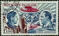 Почтовая марка. "Анри Гийоме и Поль Кодос". 1973 год, Франция.