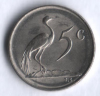 5 центов. 1974 год, ЮАР.