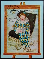 Мини-блок. "Картины Пабло Пикассо". 1987 год, Вьетнам.