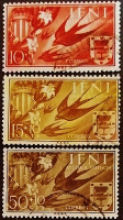 Набор почтовых марок (3 шт.). "Помощь Валенсии". 1958 год, Ифни.