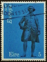 Почтовая марка (5 p.). "Европа (C.E.P.T.) - Эдмунд Берк". 1974 год, Ирландия.