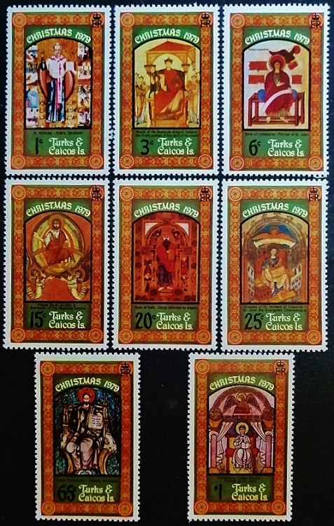 Набор марок (8 шт.). "Рождество". 1979 год, Теркс и Кайкос.