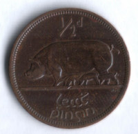 Монета 1/2 пенни. 1967 год, Ирландия.