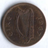 Монета 1/2 пенни. 1967 год, Ирландия.