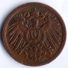 Монета 2 пфеннига. 1904 год (A), Германская империя.