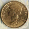 Монета 5 сантимов. 1971 год, Франция.