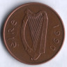 Монета 2 пенса. 1990 год, Ирландия.