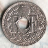 Монета 5 сантимов. 1920 год, Франция. Большой модуль.