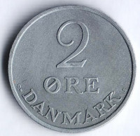 Монета 2 эре. 1965 год, Дания. C;S.