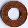 Монета 1 пайс. 1945(b) год, Британская Индия. Плоская корона (