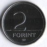 Монета 2 форинта. 1995 год, Венгрия. BU.