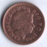 Монета 1 пенни. 2000 год, Великобритания.