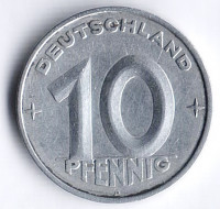 Монета 10 пфеннигов. 1953 год (А), ГДР.