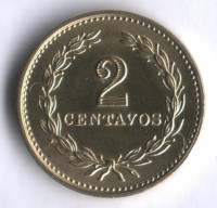 Монета 2 сентаво. 1974 год, Сальвадор.