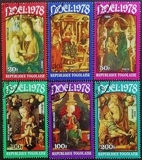 Набор почтовых марок (6 шт.). "Рождество-1978". 1978 год, Того.