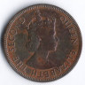 Монета 1 цент. 1958 год, Британские Карибские Территории.