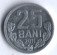 Монета 25 баней. 2011 год, Молдова.