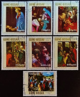 Набор почтовых марок (7 шт.). "Рождество". 1989 год, Гвинея-Бисау.