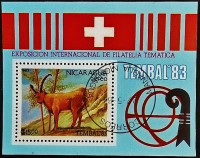 Мини-блок. "Альпийский горный козел". 1983 год, Никарагуа.