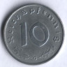 Монета 10 рейхспфеннигов. 1942 год (G), Третий Рейх.
