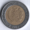 Монета 2 новых соля. 2004 год, Перу.