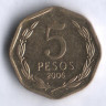 5 песо. 2006 год, Чили.