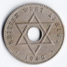 Монета 1 пенни. 1942 год, Британская Западная Африка.