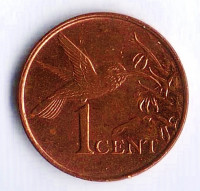 Монета 1 цент. 2010 год, Тринидад и Тобаго.