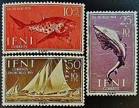 Набор марок (3 шт.). "День почтовой марки". 1958 год, Ифни.