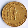 Монета 5 франков. 1997 год, Западно-Африканские Штаты.
