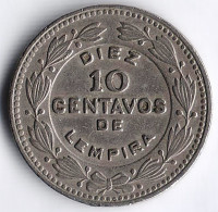 Монета 10 сентаво. 1967 год, Гондурас.