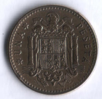 Монета 1 песета. 1947(50) год, Испания.