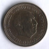 Монета 1 песета. 1947(50) год, Испания.