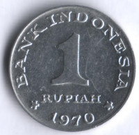 Монета 1 рупия. 1970 год, Индонезия.
