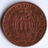Монета 5 чентезимо. 1936 год, Сан-Марино.