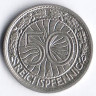 Монета 50 рейхспфеннигов. 1929 год (A), Веймарская республика.