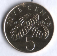 5 центов. 1995 год, Сингапур.