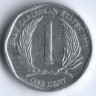 Монета 1 цент. 2002 год, Восточно-Карибские государства.